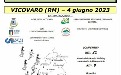 Trail dei Monti Lucretili 22 – Vicovaro (Rm) 4 giugno 2023